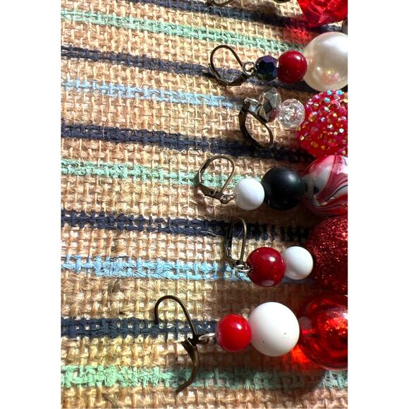 Symbols of Love Set of 5 Dark Bronze Dangle Stitch Markers Handmade - Picture 4 of 4